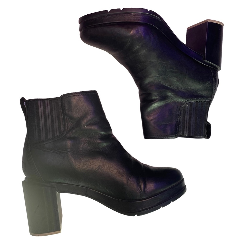 Sorel NL 3049-010 Margo Chelsea Booties Black Leather Women's Sz 10 US